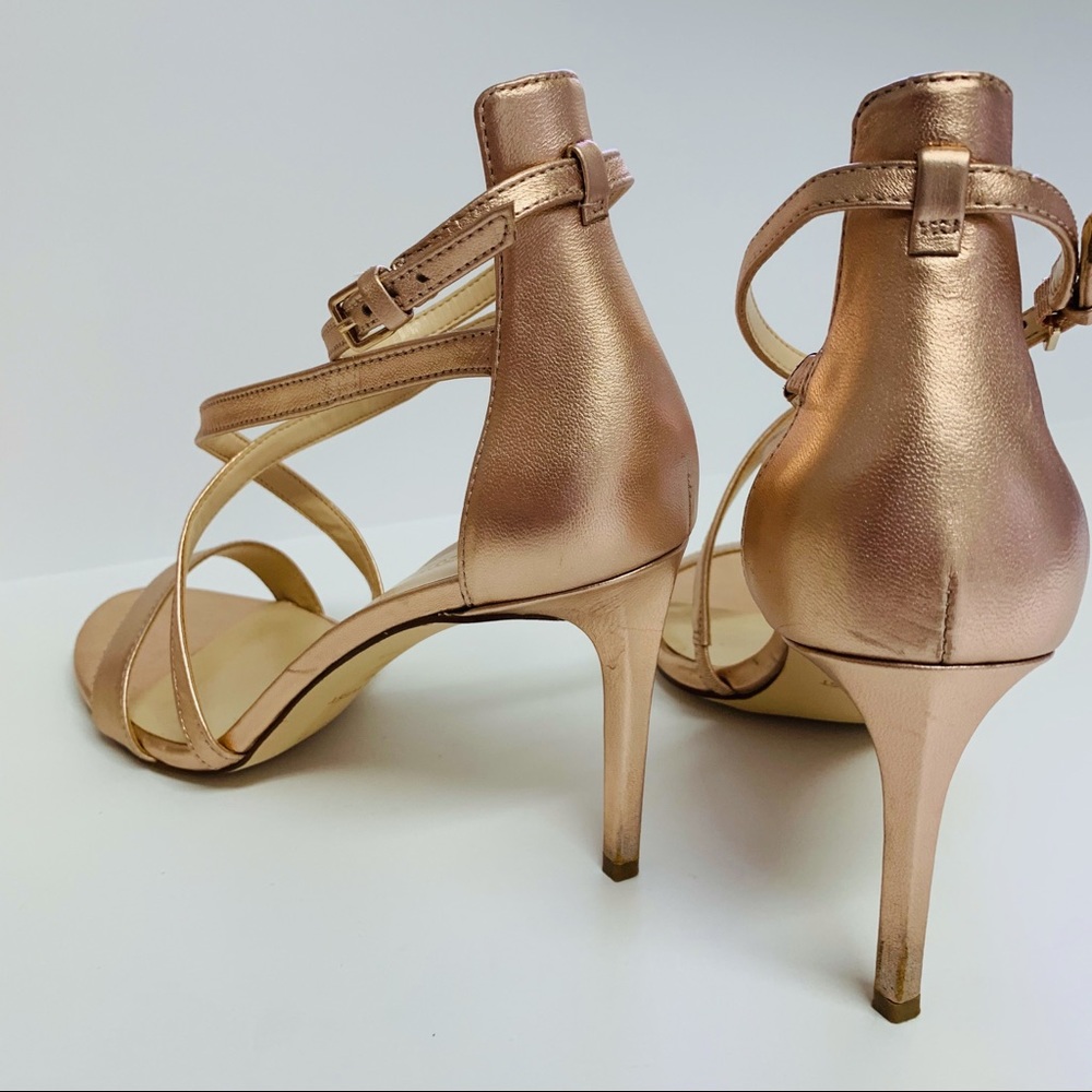 Nine West Rose gold Cross Strap Sandal 8.5 - Picture 5 of 7